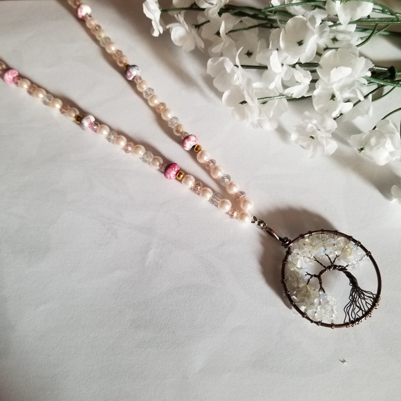 Lovely Beaded Bonsai Tree Necklace - Picture 6 of 7